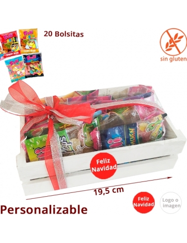BANDEJA MADERA 20 BOLSITAS CHUCHES personalizable