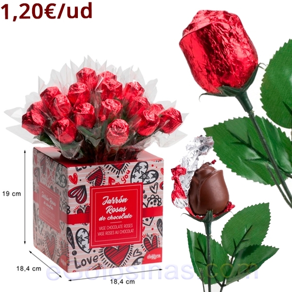 JARRON ROSAS CHOCOLATE 22uds DEKORA JARRON ROSAS CHOCOLATE 22uds DEKORA