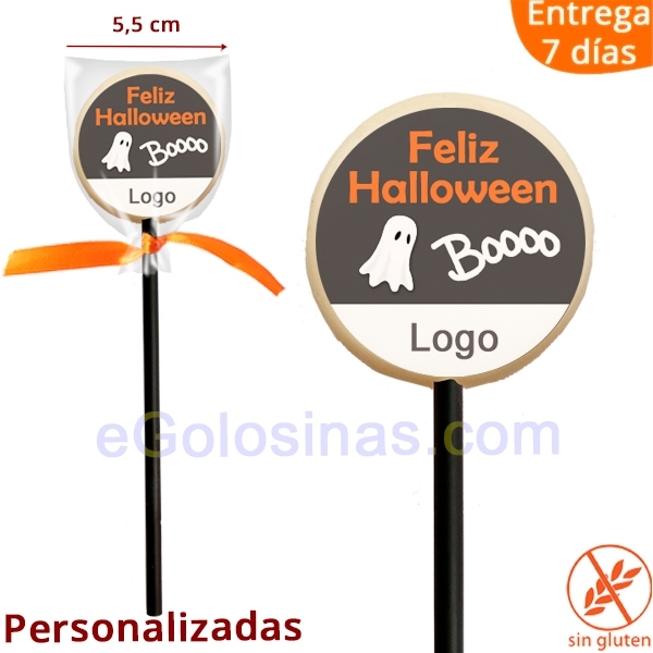 PIRULETA CHOCO BLANCO IMPRESION HALLOWEEN personalizada PIRULETA CHOCO BLANCO IMPRESION HALLOWEEN personalizada