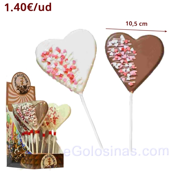 PIRULETA CORAZON CHOCONUBE CONFETTI 12uds PIRULETA CORAZON CHOCONUBE CONFETTI 12uds