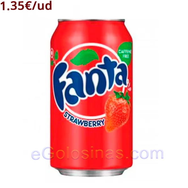 LATA REFRESCO FANTA FRESA STRAWBERRY 33cl 12uds LATA REFRESCO FANTA FRESA STRAWBERRY 33cl 12uds