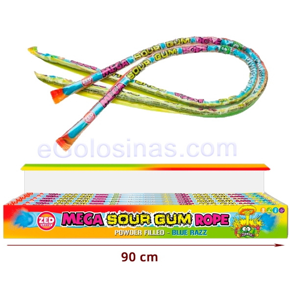 MEGA CHICLE ACIDO SOUR GUM ROPE 30uds MEGA CHICLE ACIDO SOUR GUM ROPE 30uds