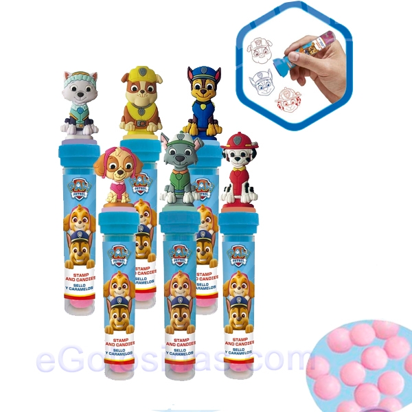 SELLO CON CARAMELOS PATRULLA CANINA 24uds SELLO CON CARAMELOS PATRULLA CANINA 24uds