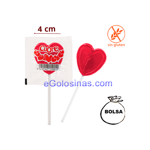 PIRULETA CORAZON ROJO 150uds JAKE PIRULETA CORAZON ROJO 150uds JAKE