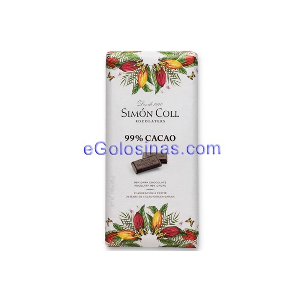 TABLETA CHOCOLATE NEGRO 99% 10uds SIMON TABLETA CHOCOLATE NEGRO 99% 10uds SIMON