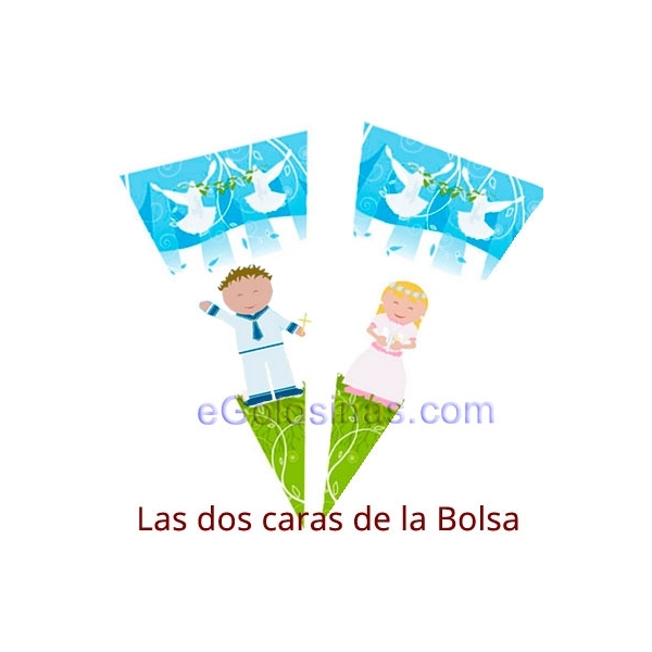 BOLSA CONO COMUNION AZUL 100uds BOLSA CONO COMUNION AZUL 100uds