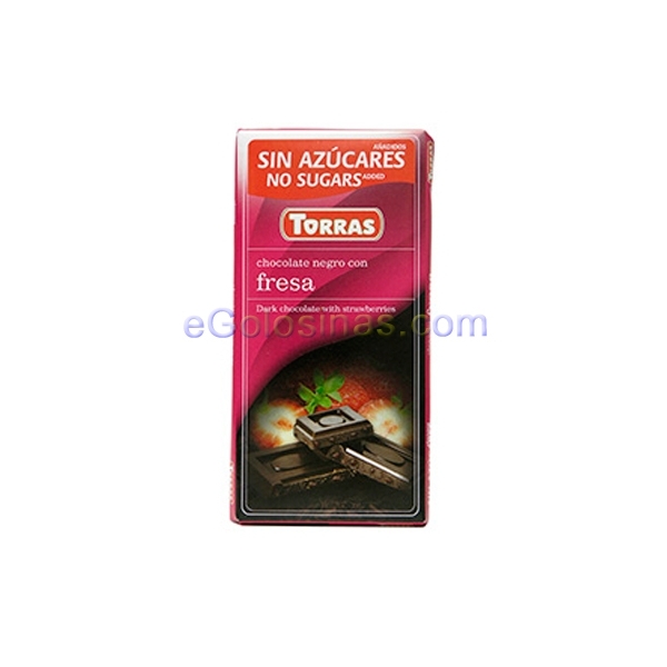 TABLETA CHOCO NEGRO Y FRESAS 75GR TORRAS TABLETA CHOCO NEGRO Y FRESAS 75GR TORRAS