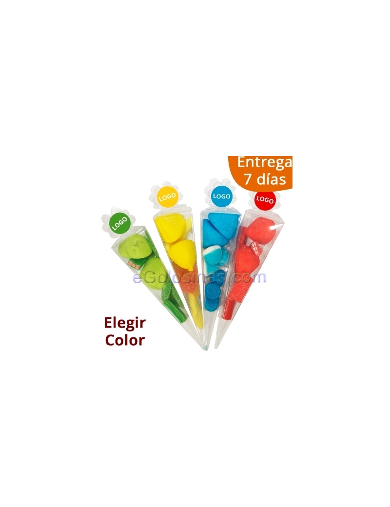 Cono Chuches por Color 50gr Personalizado Cono Chuches por Color 50gr Personalizado