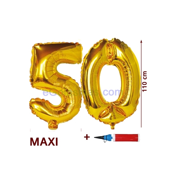 GLOBO XL 50 DORADO con HINCHADOR GLOBO XL 50 DORADO con HINCHADOR