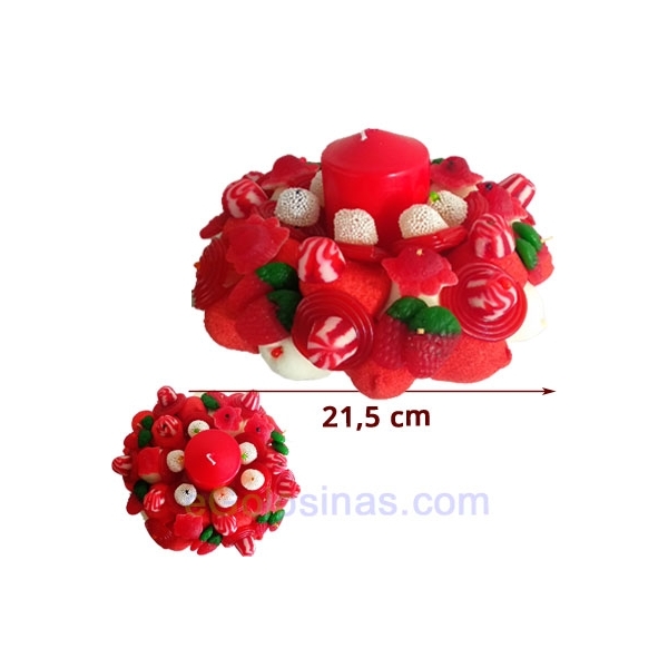 CENTRO MESA CHUCHES NAVIDAD con VELA CENTRO MESA CHUCHES NAVIDAD con VELA