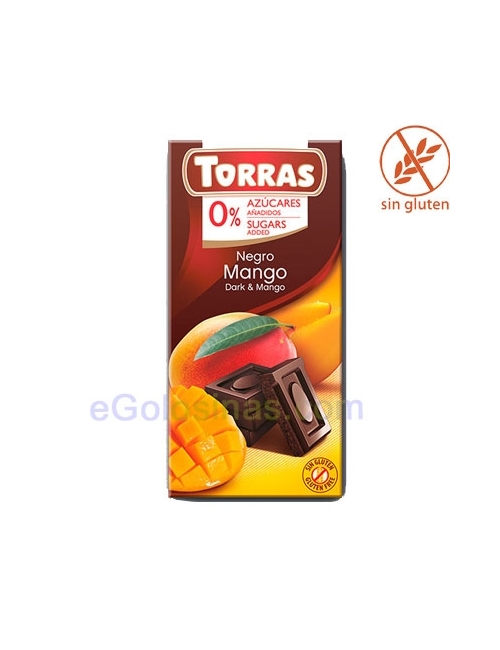 TABLETA CHOCOLATE NEGRO MANGO 75gr TORRAS