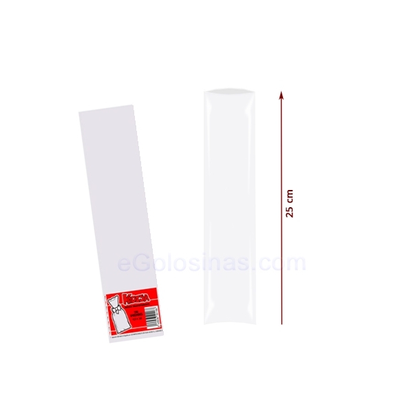 BOLSA RECTANGULAR CELOFAN 4,5 x25cm 100uds BOLSA RECTANGULAR CELOFAN 4,5 x25cm 100uds